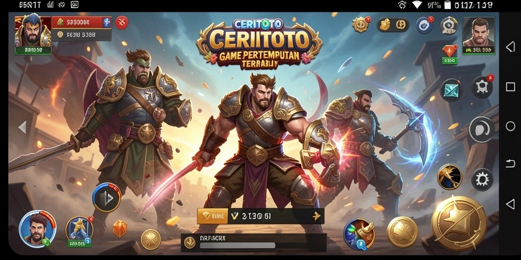 Tangkapan layar menunjukkan pertempuran seru dalam CERITOTO.