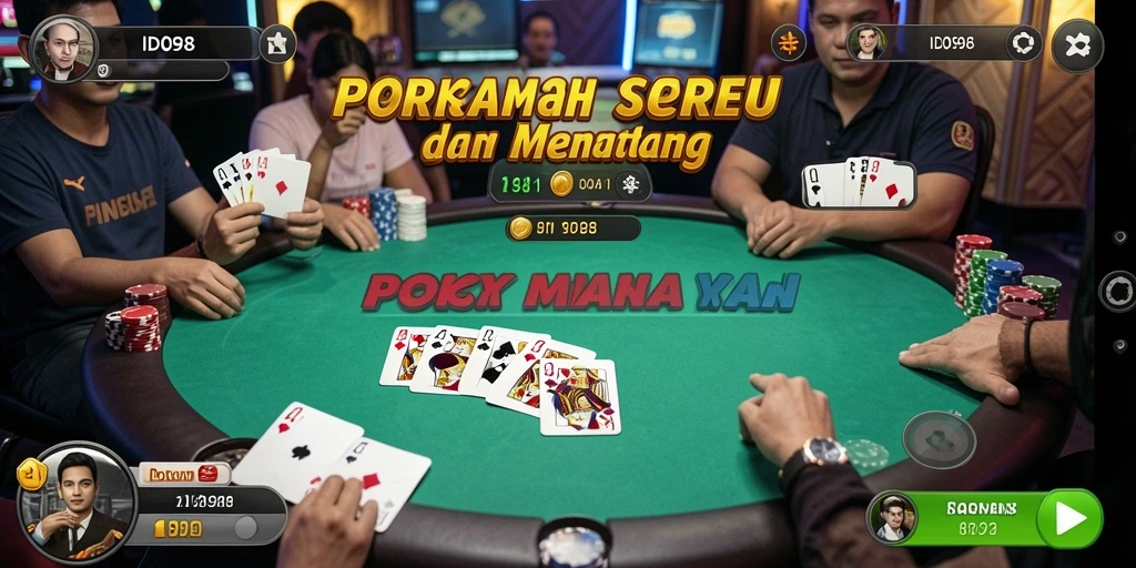 Gameplay Poker mendebarkan dengan pemain dari seluruh dunia.