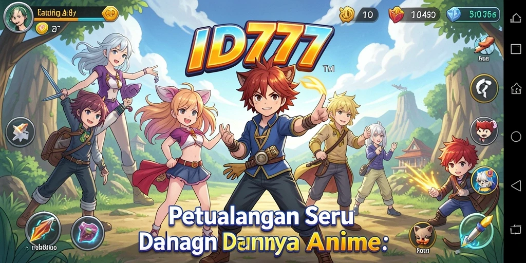 Screenshot menunjukkan aksi karakter dalam pertempuran seru di ID777.