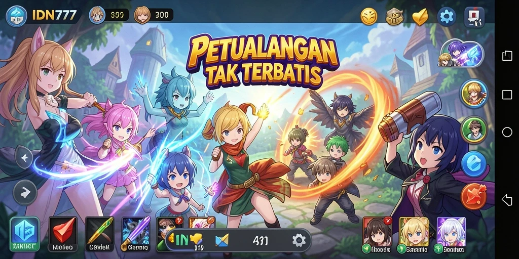 Tampilan dinamis dari gameplay IDN777 yang penuh aksi.