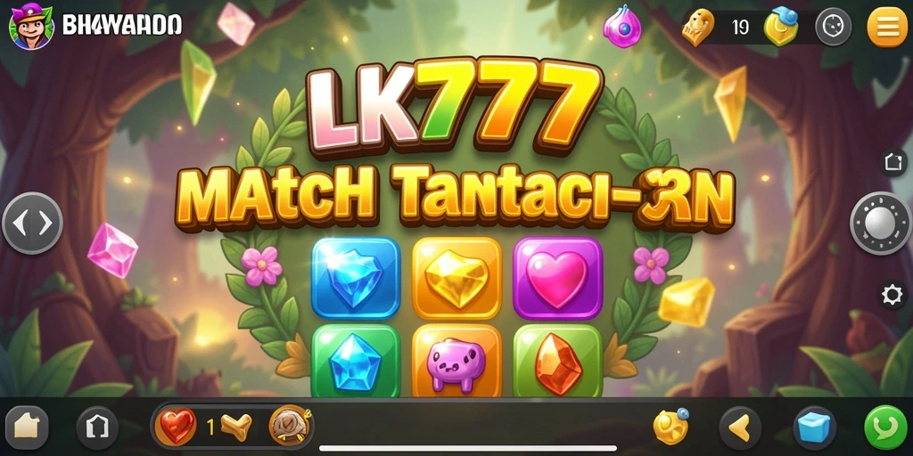 Tampilan screenshot LK777 menampilkan gameplay seru Match-3.