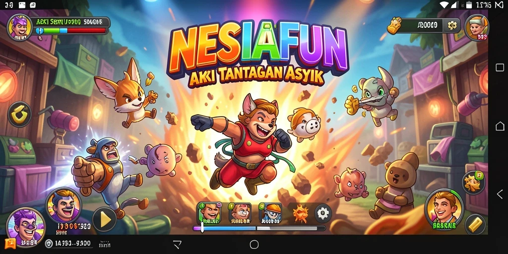 Gambaran gameplay menegangkan dari NESIAFUN dengan aksi eksplosif.