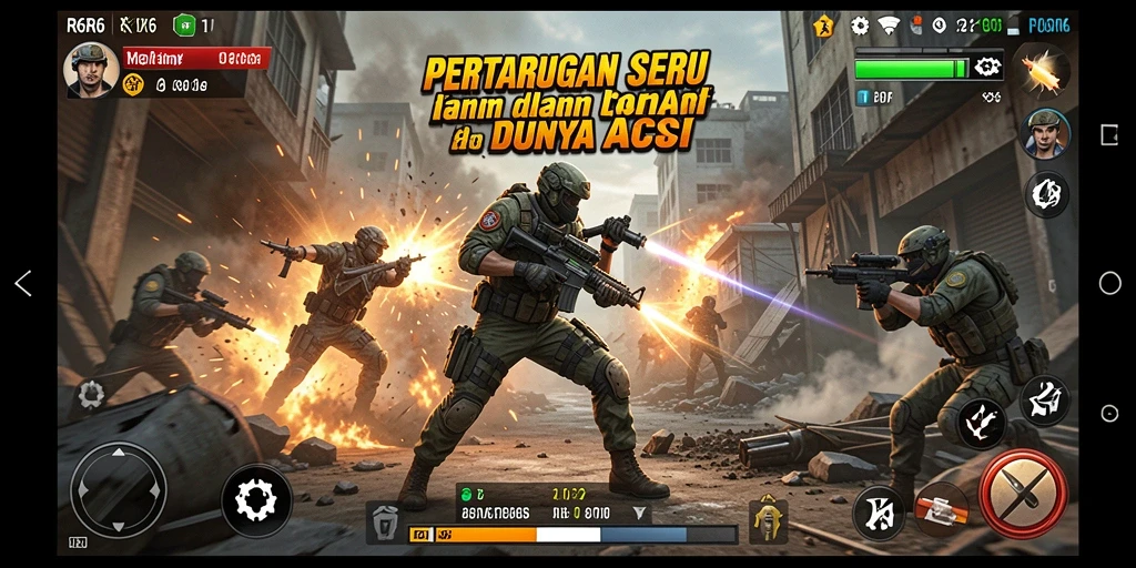Tampilan gameplay seru R6R6 yang mendebarkan.