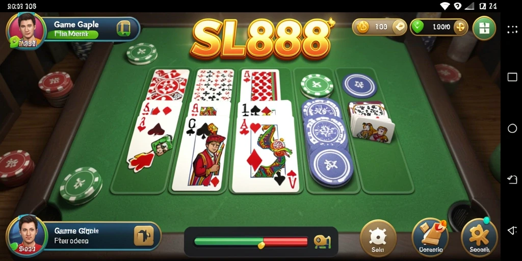 Tangkapan layar menampilkan gameplay seru SL888 di Gaple.